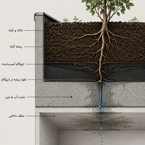 معایب ایزوگام در اجرای باغچه گیاهان